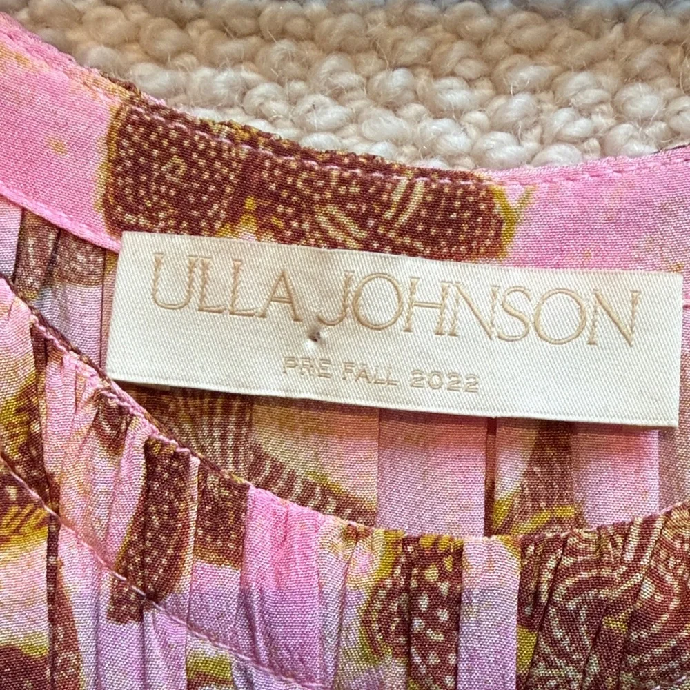 Floral Pink and Brown  Dress - Picture 2 of 3